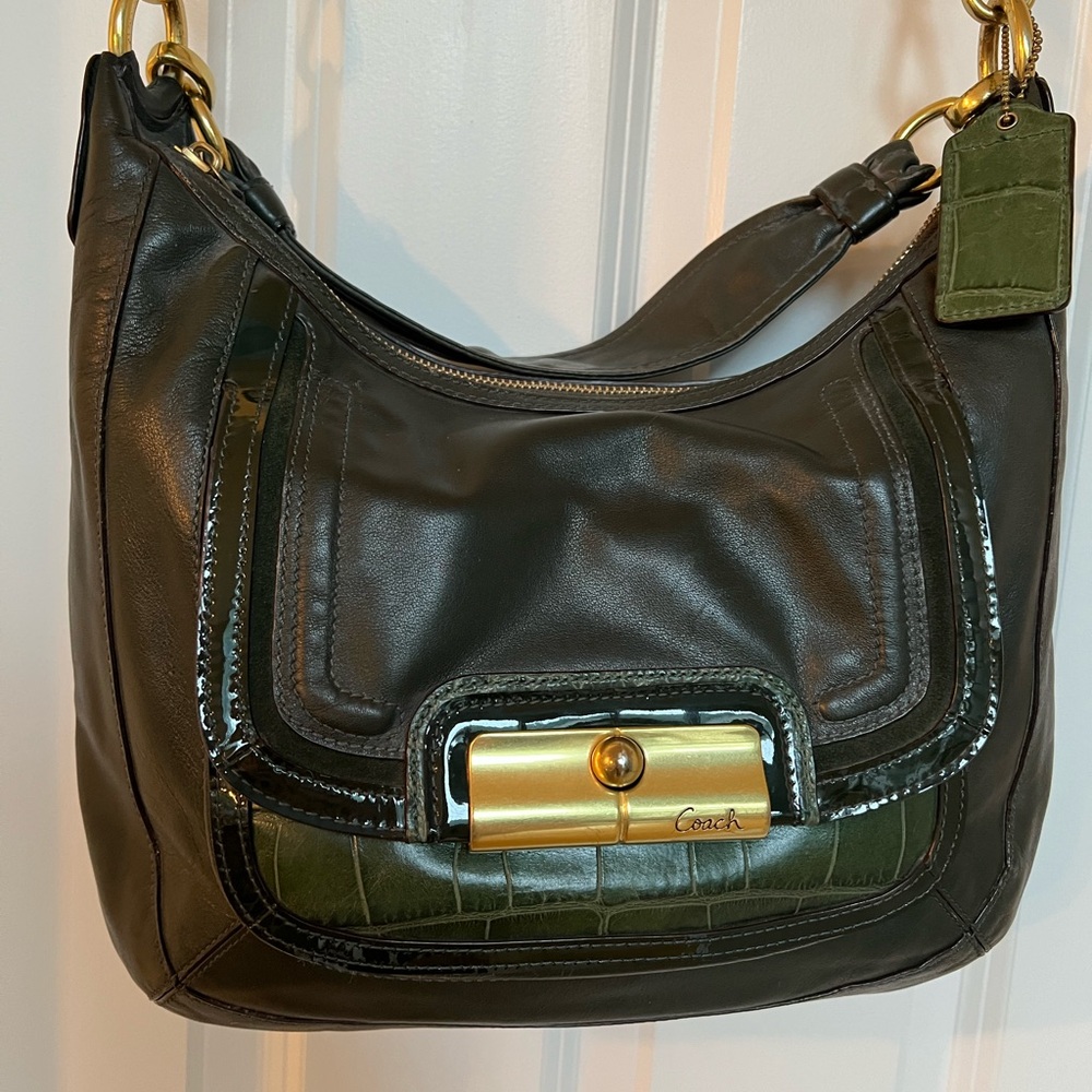 Beautiful green Coach handbag